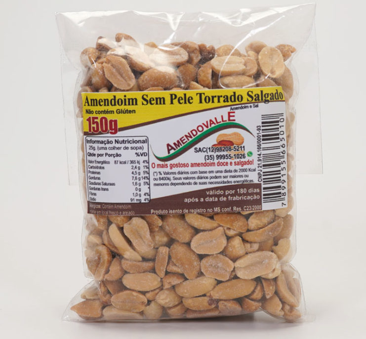 Amendoim sem pele 150g
