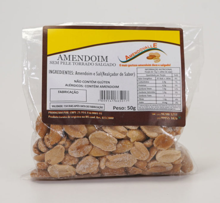 Amendoim sem pele 50g